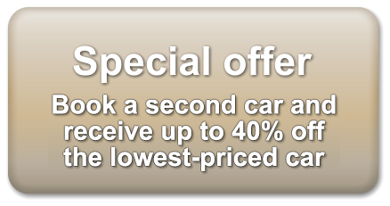 Special offer  Book a second car and receive 20% off